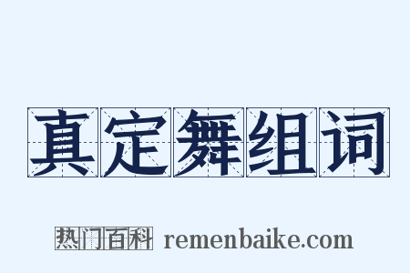 真定舞组词是什么意思的图片